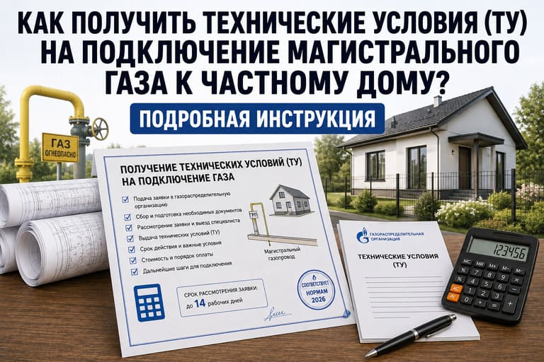 Как получить ТУ на газ: пошаговая инструкция и расчет стоимости 2026